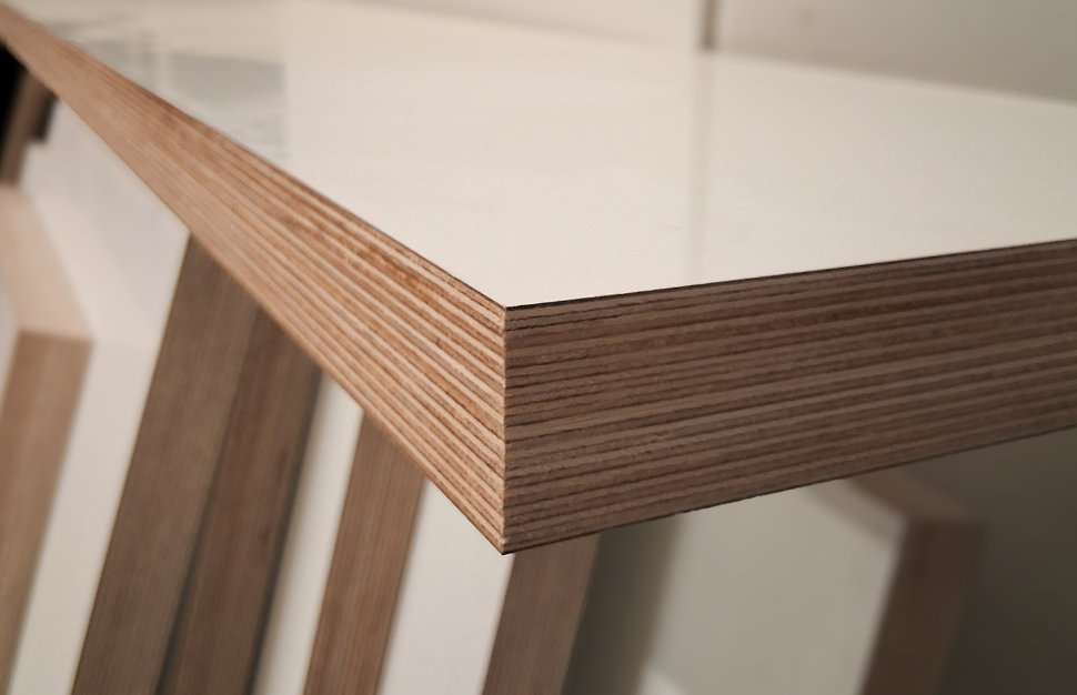 Multiple standard boards bonded together to create a custom thickness